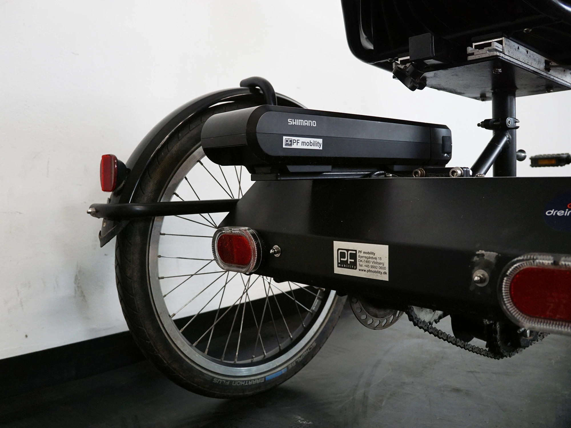 Akku und Beleuchtung hinten