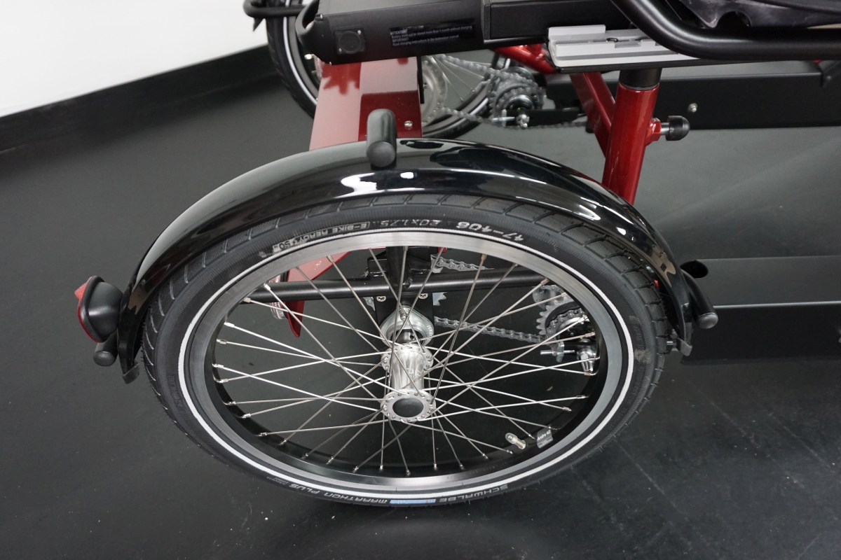 Hinterrad mit Schutzblech